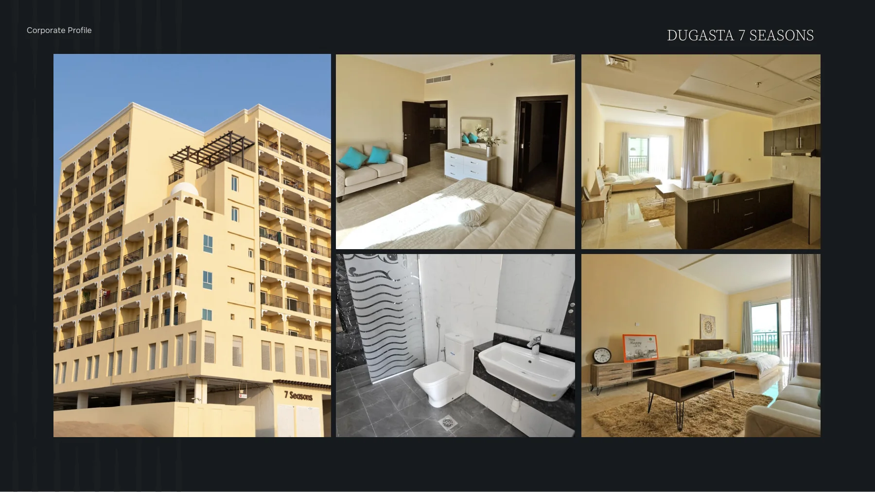 Completed 7 Seasons residential building and apartment interiors in Dubai International City
