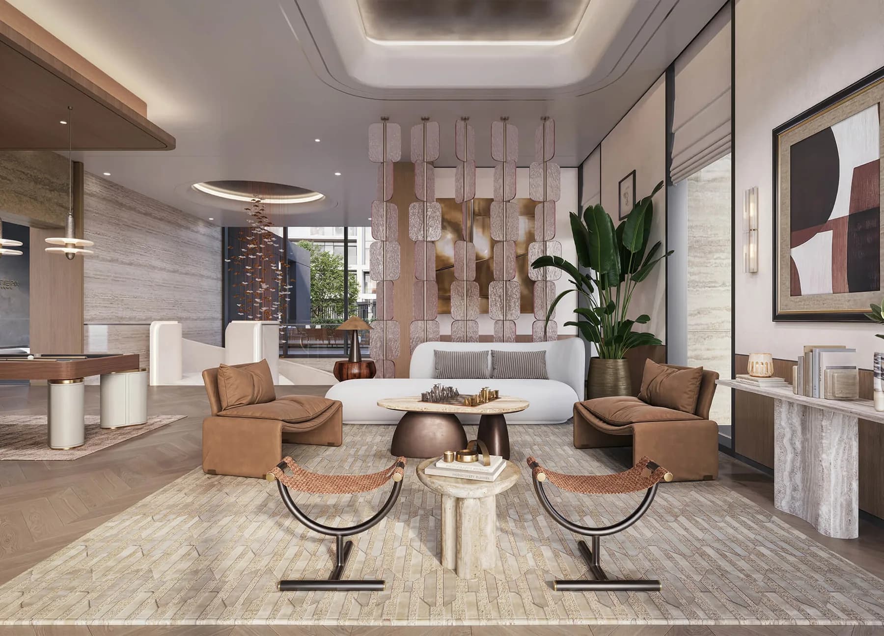 Eltiera Views residents club lounge with modern seating