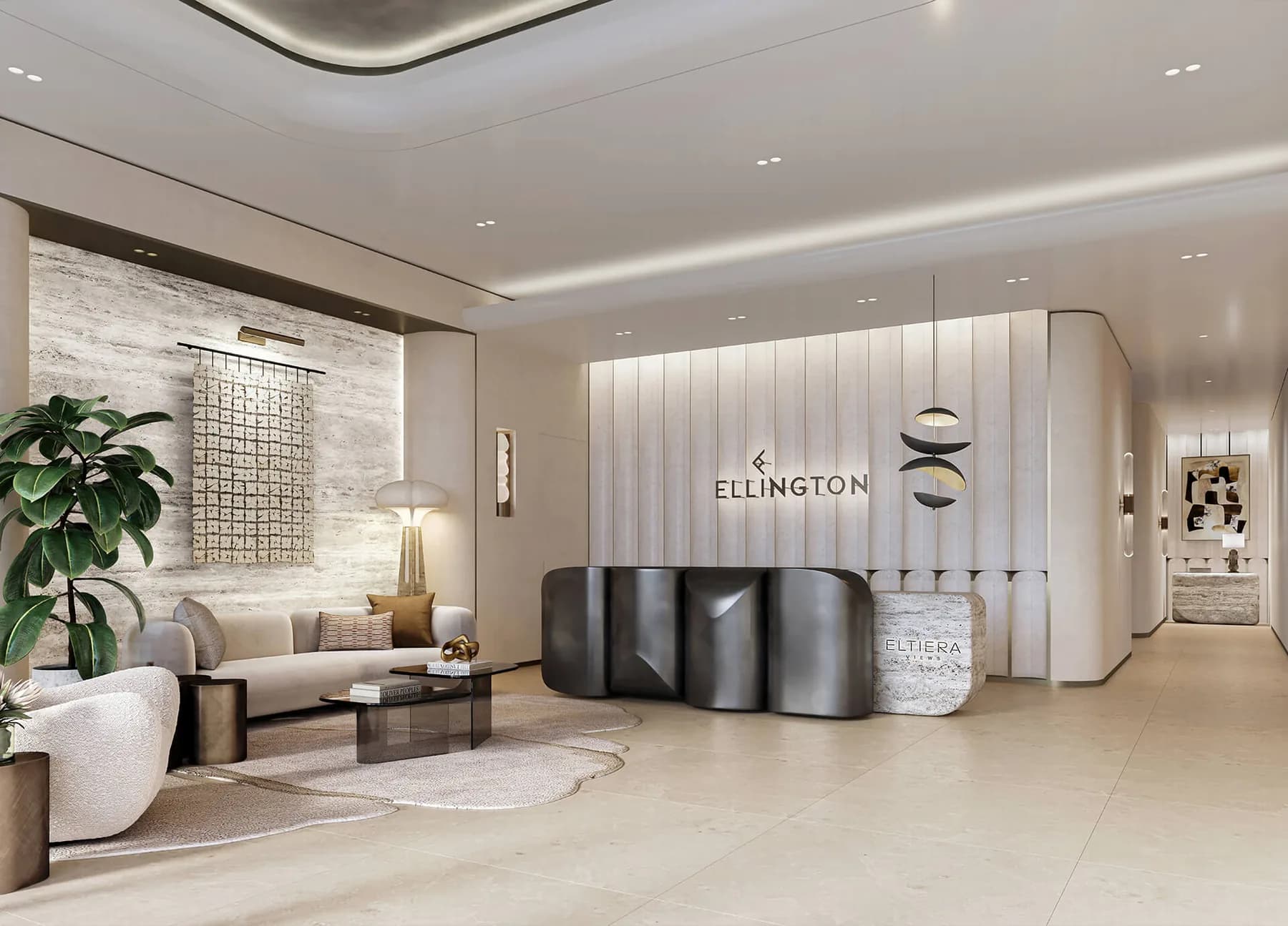 Eltiera Views lobby reception by Ellington Properties