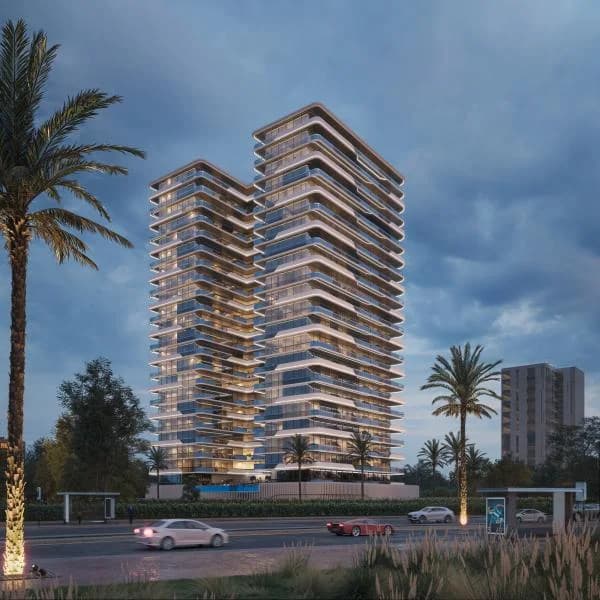 ParkVille exterior render in Dubailand Residence Complex