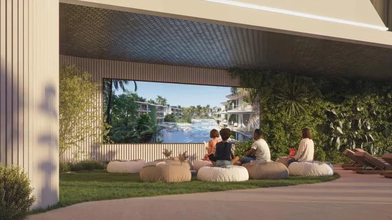 ParkVille landscaped residents lounge render