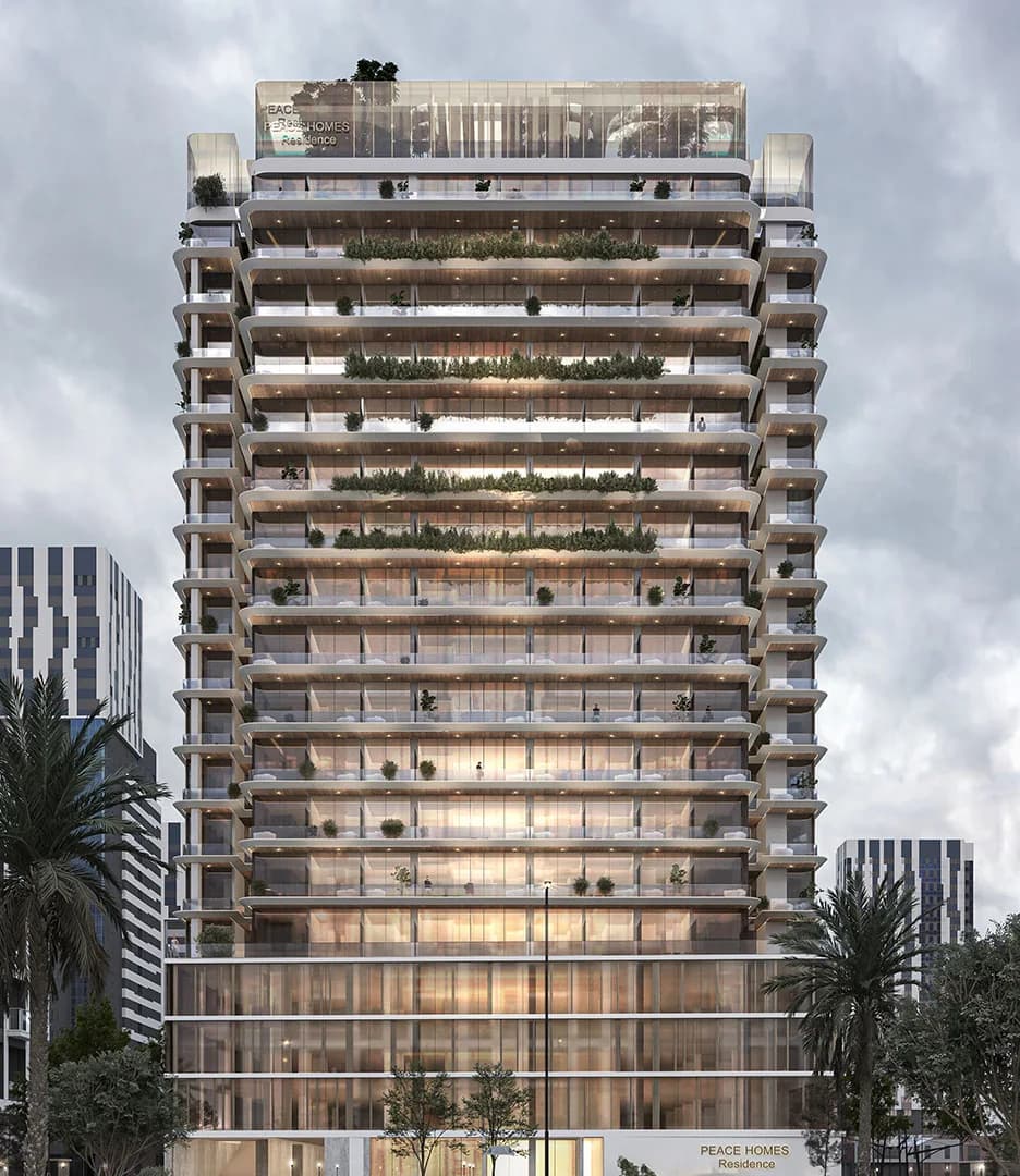 front exterior render of Peace Avenue