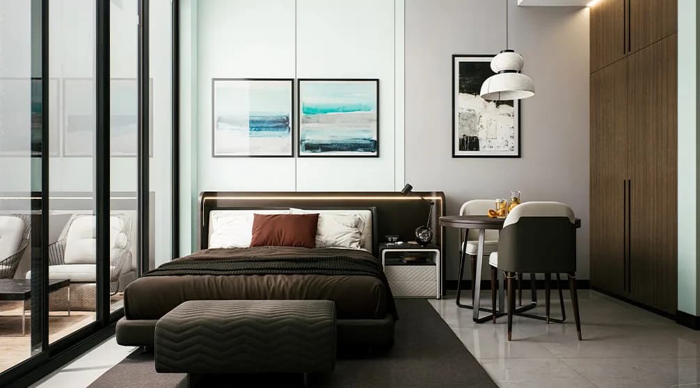 Al Haseen 4 one-bedroom apartment interior
