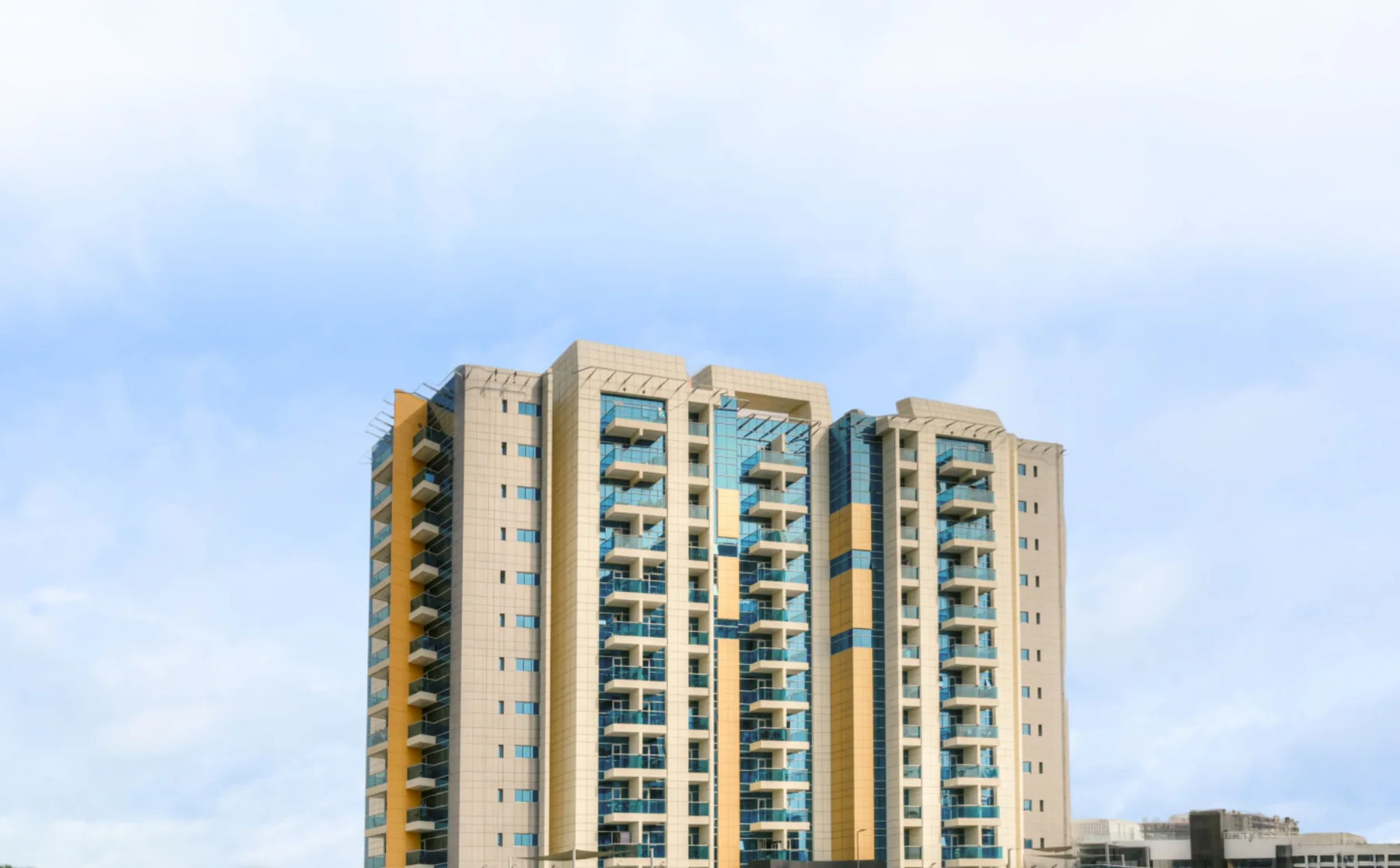 Paradise View 2 completed residential building in Majan, Dubai