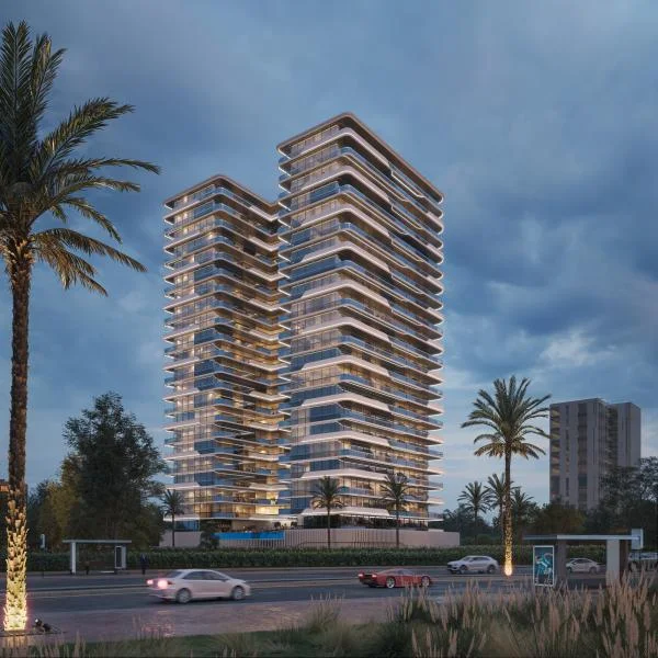 ParkVille exterior render in Dubailand Residence Complex