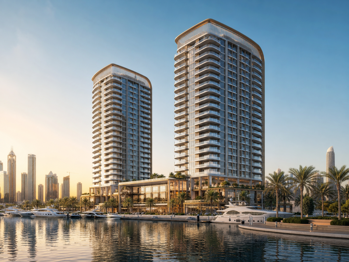 Representative exterior view of Portside Square waterfront residences